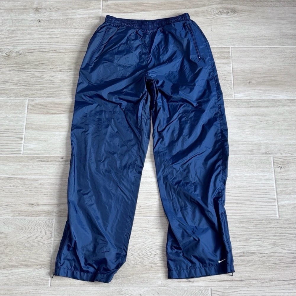 Nike Nylon Navy Blue Athletic Track Pants Women’s Size Large